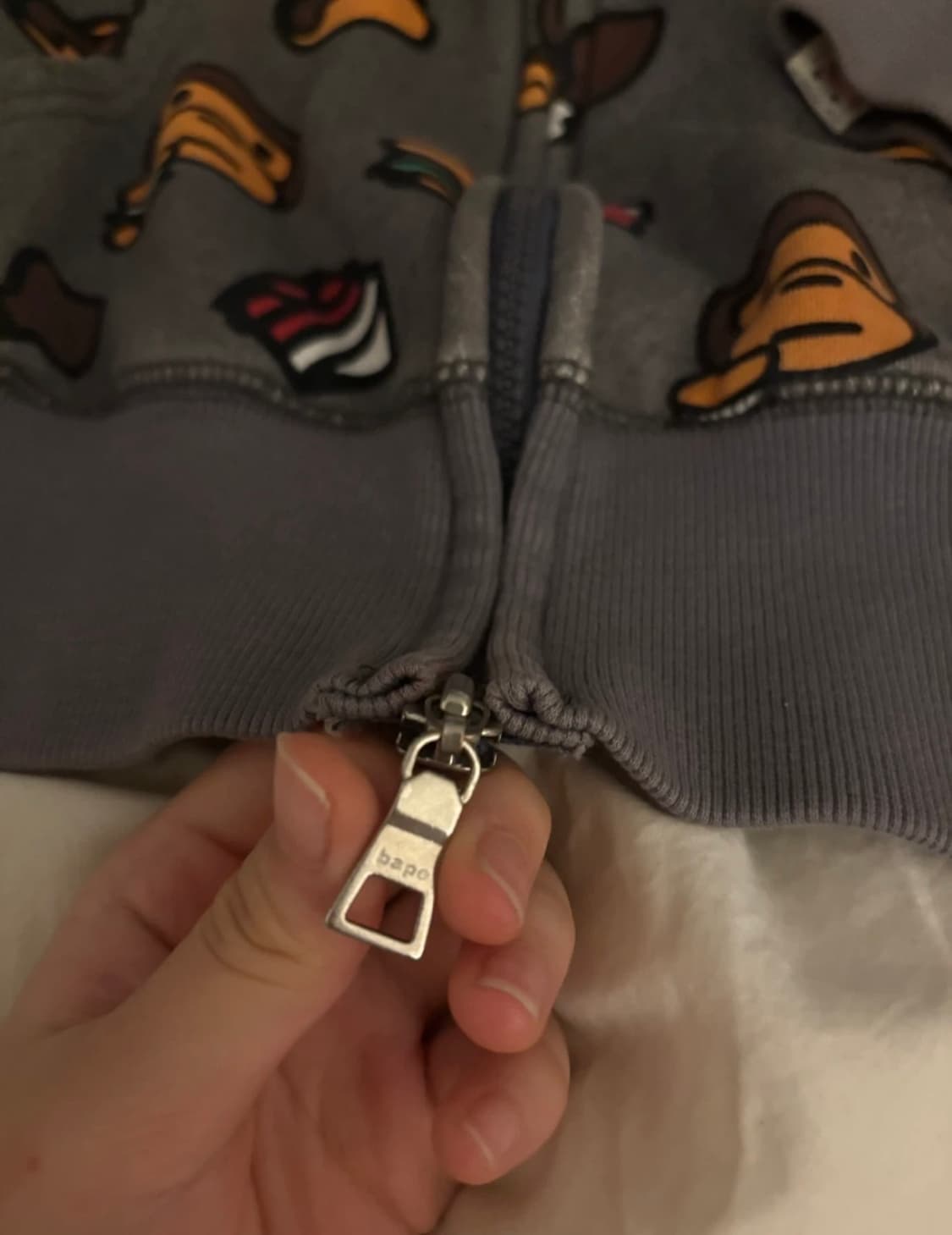 BAPE 마일로 후드집업 회색m 상품이미지4