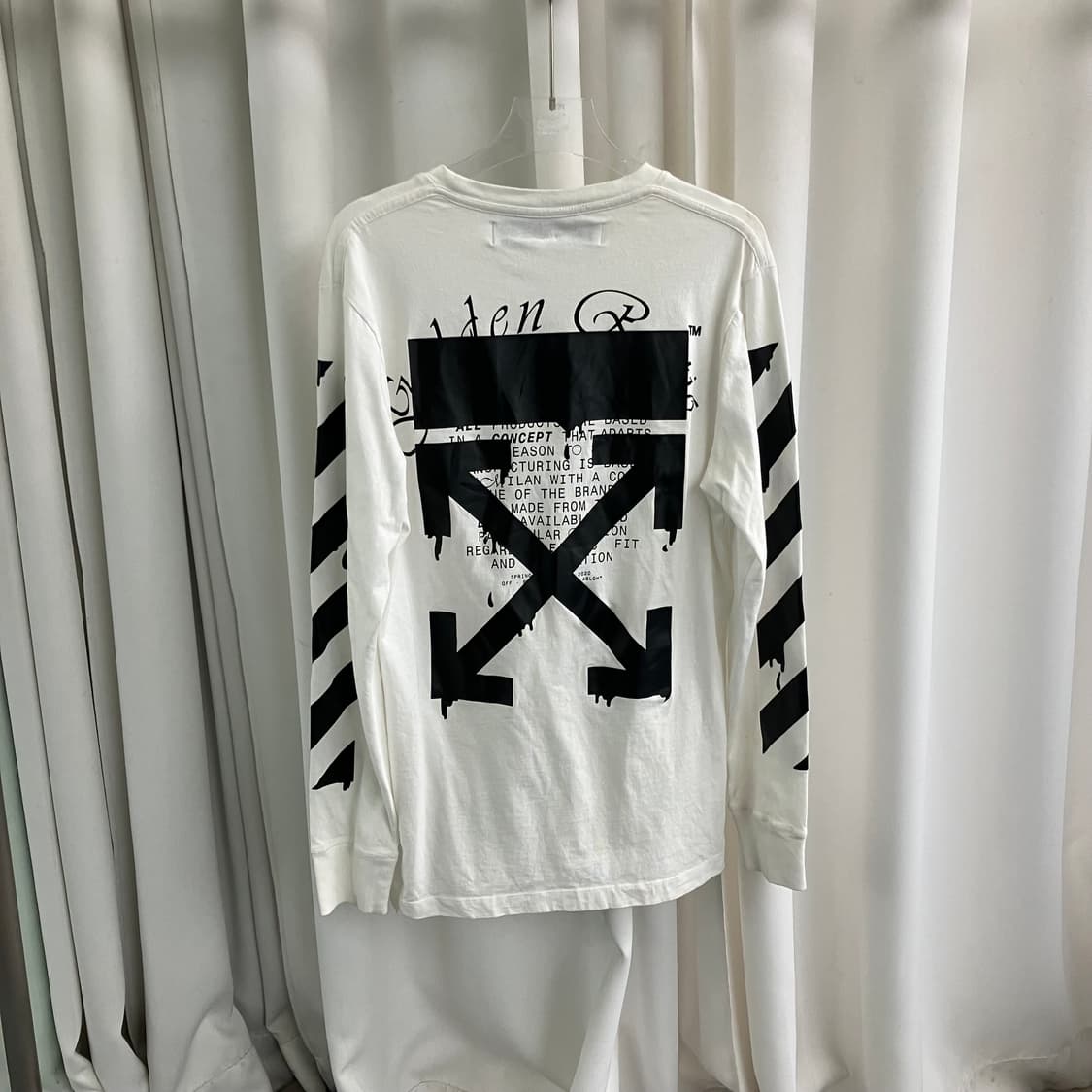 오프화이트 화이트 드리핑 애로우 인콤프 스웨트셔츠 M 상품이미지2