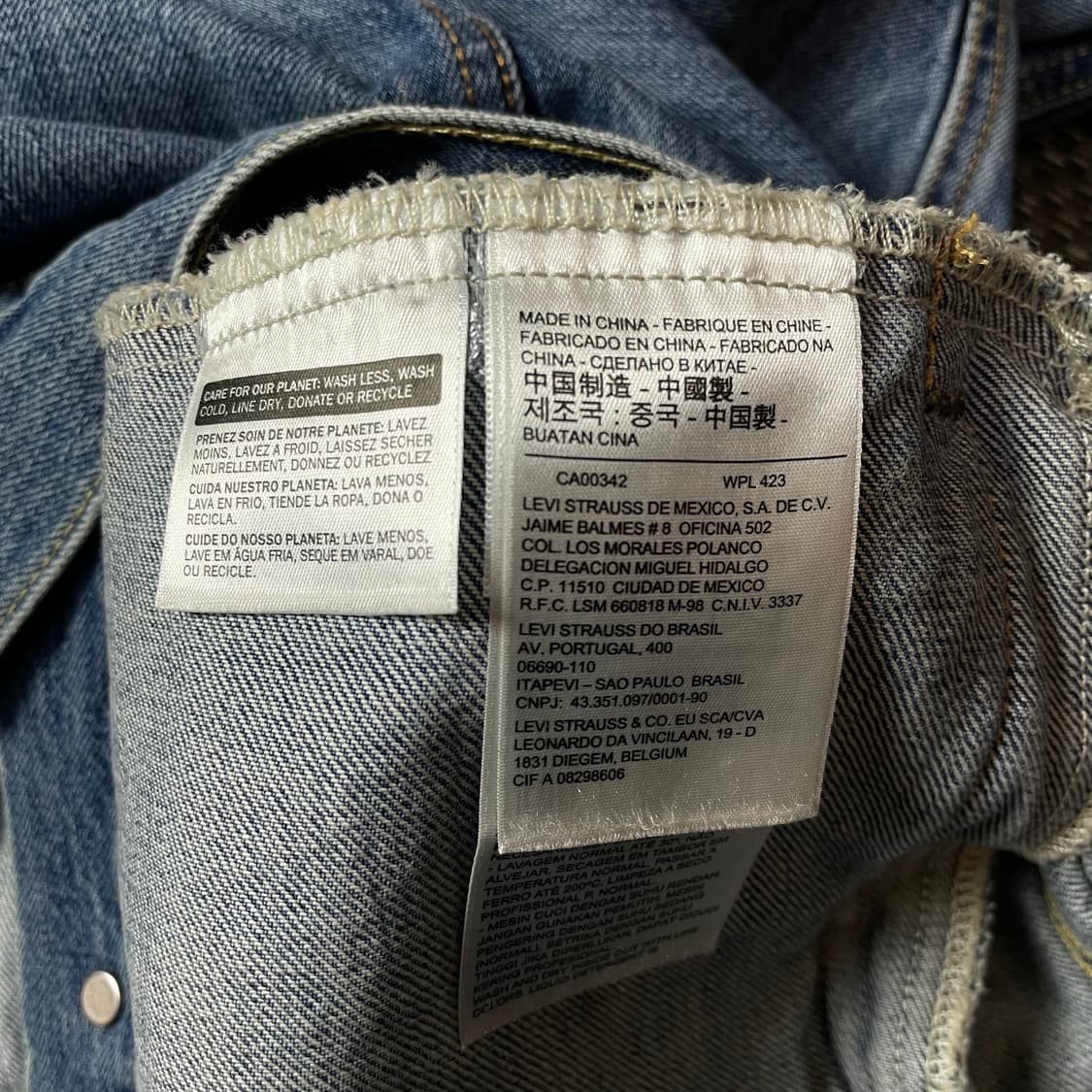 리바이스 연청 투포켓 데님 자켓 L 상품이미지6