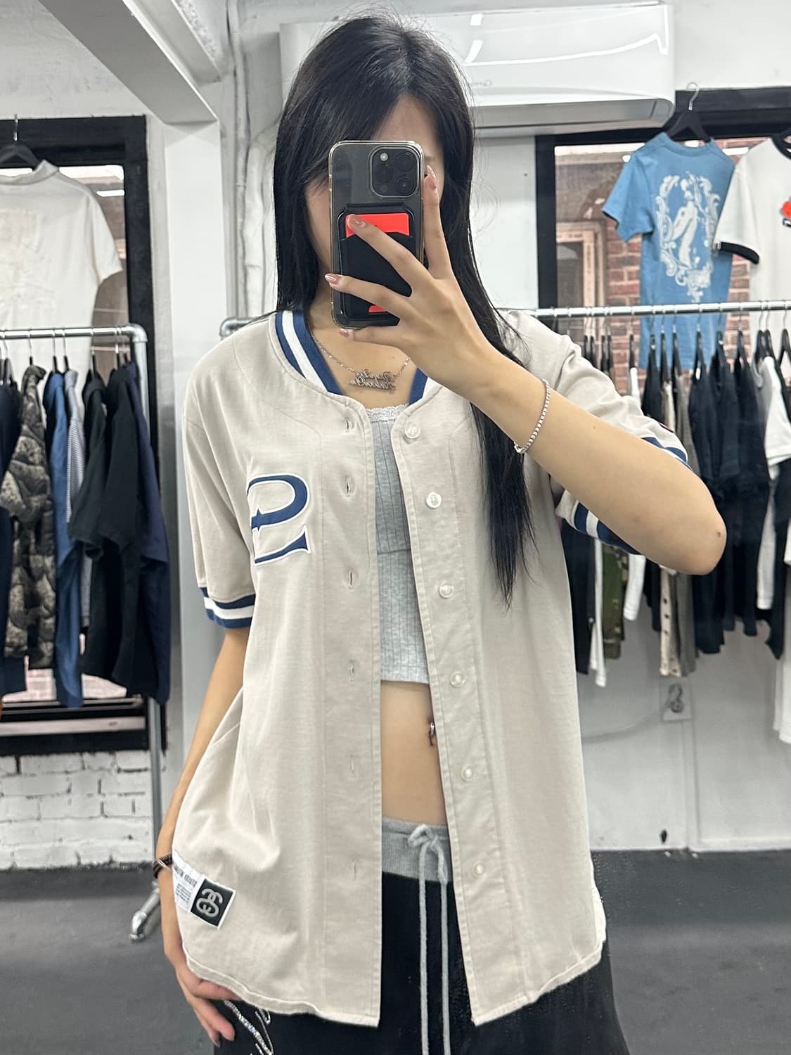 스투시 S로고 베이스볼 반팔 져지 상품이미지3