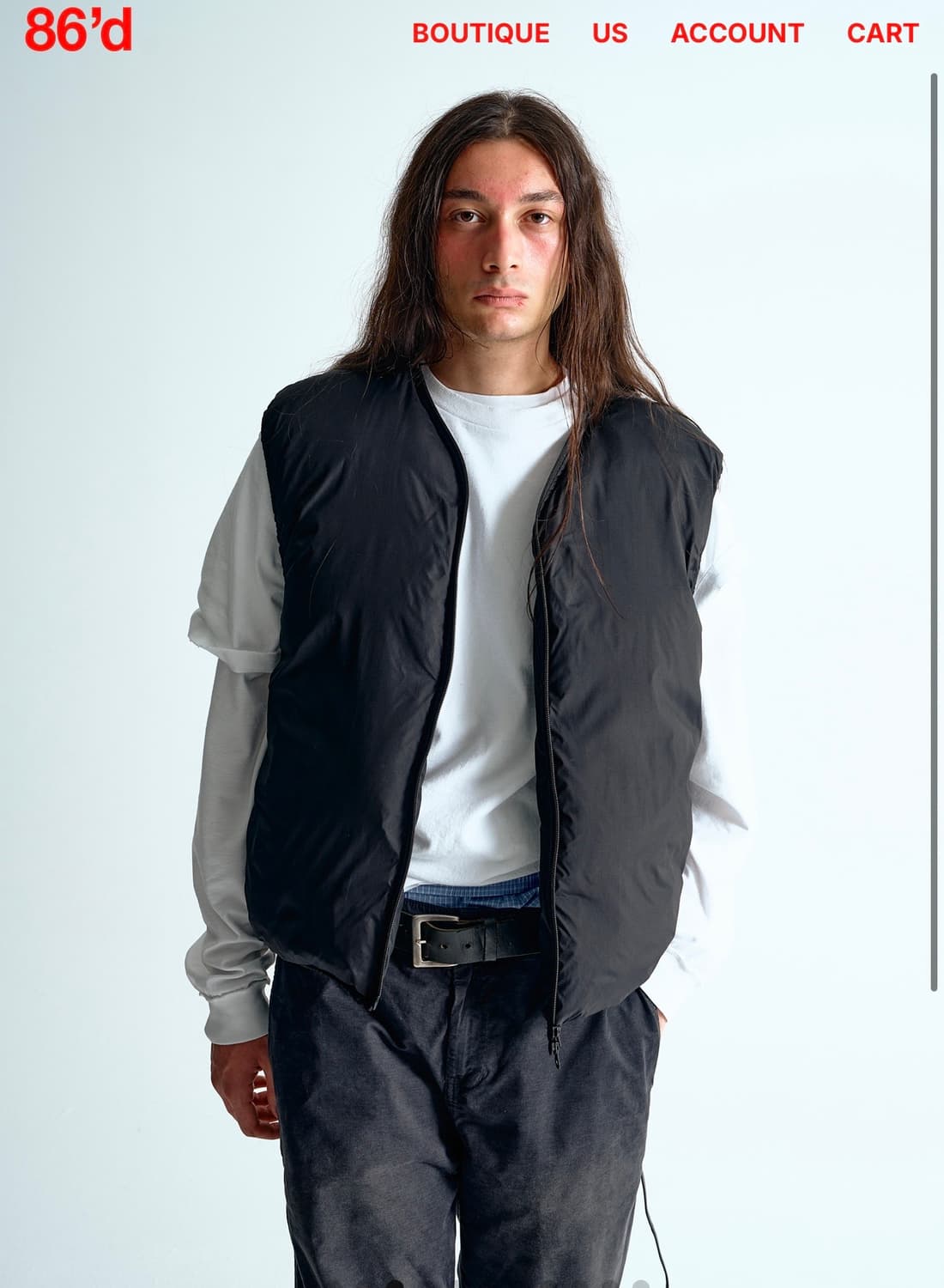 86d 다운 베스트 블랙 M 상품이미지2