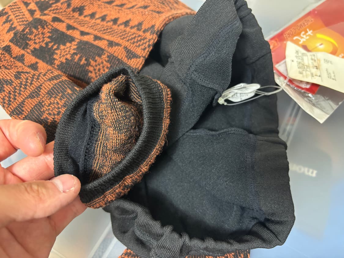 폭스파이어 히트텍 여성 레깅스 노르딕 패턴 미사용품 일본제 상품이미지5