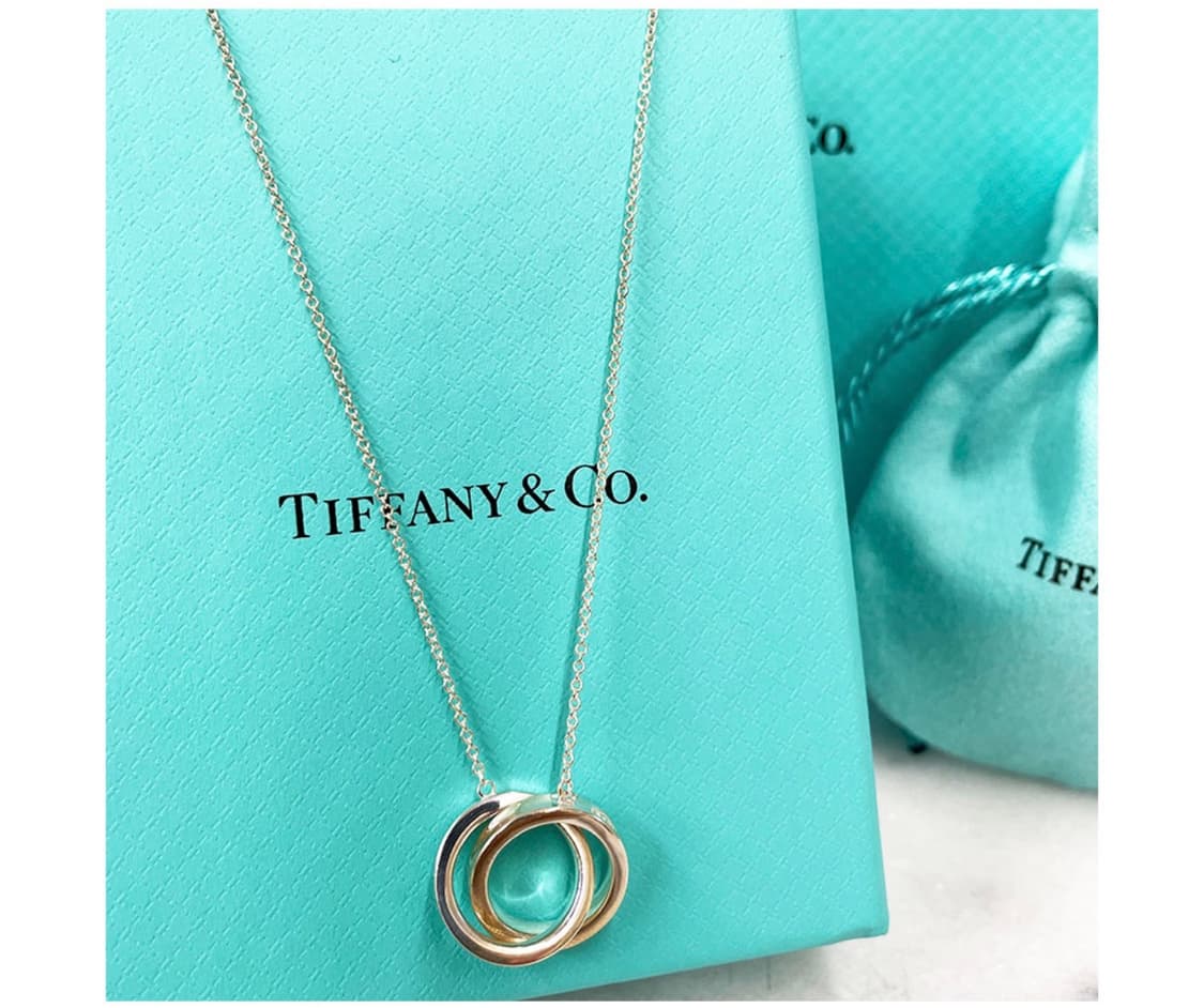 티파니앤코 18k 콤비 인터라킹 목걸이  상품이미지2