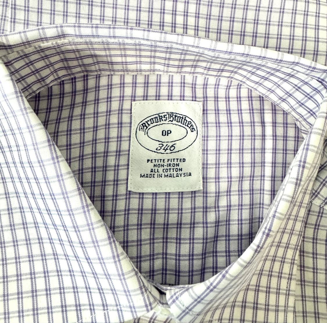 BROOKS BROTHERS 브룩스 브라더스 바이올렛 체크 7부 소매 셔 상품이미지5