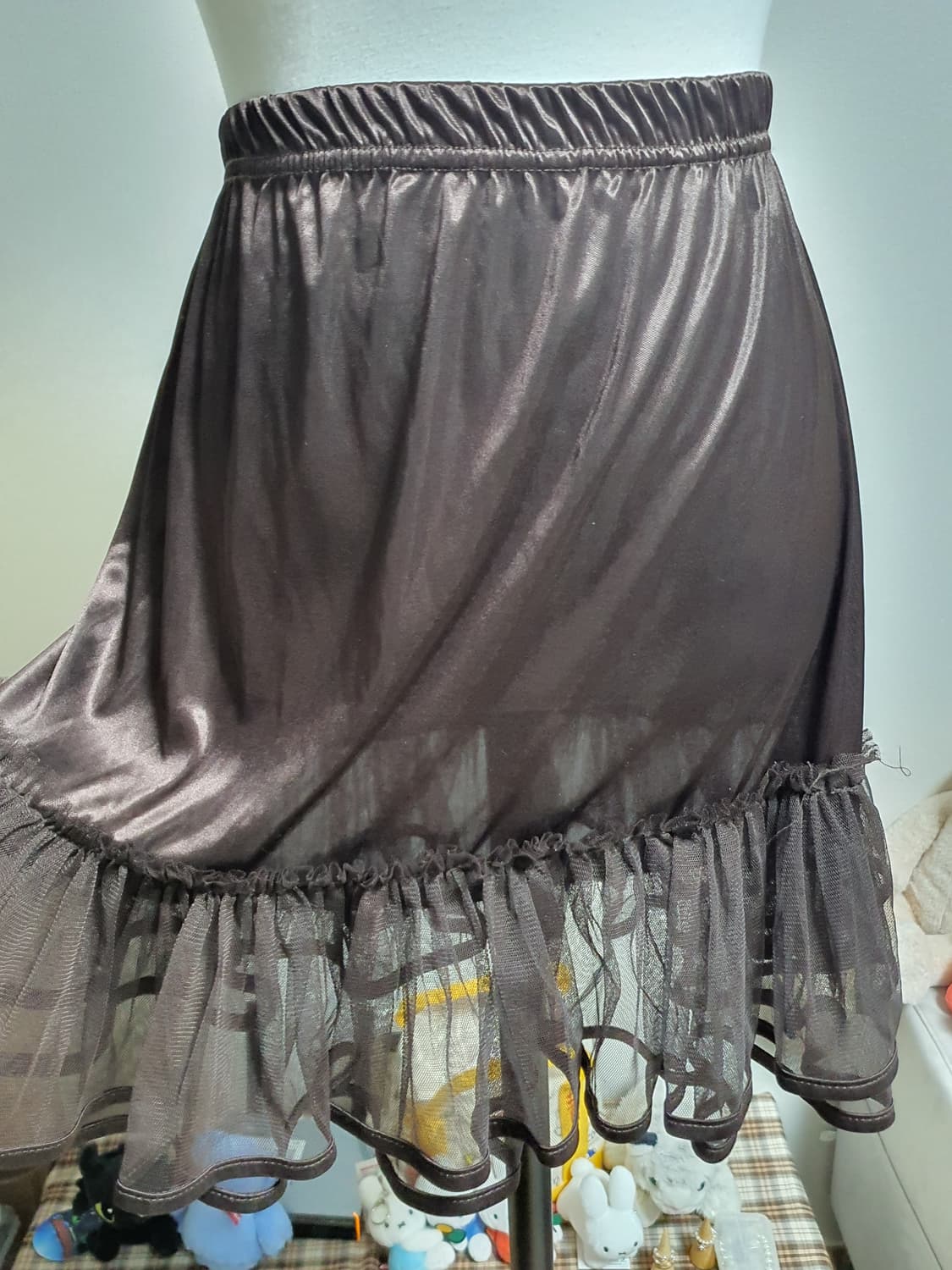 [모리걸] 브라운 캉캉 미니스커트 속치마 상품이미지1