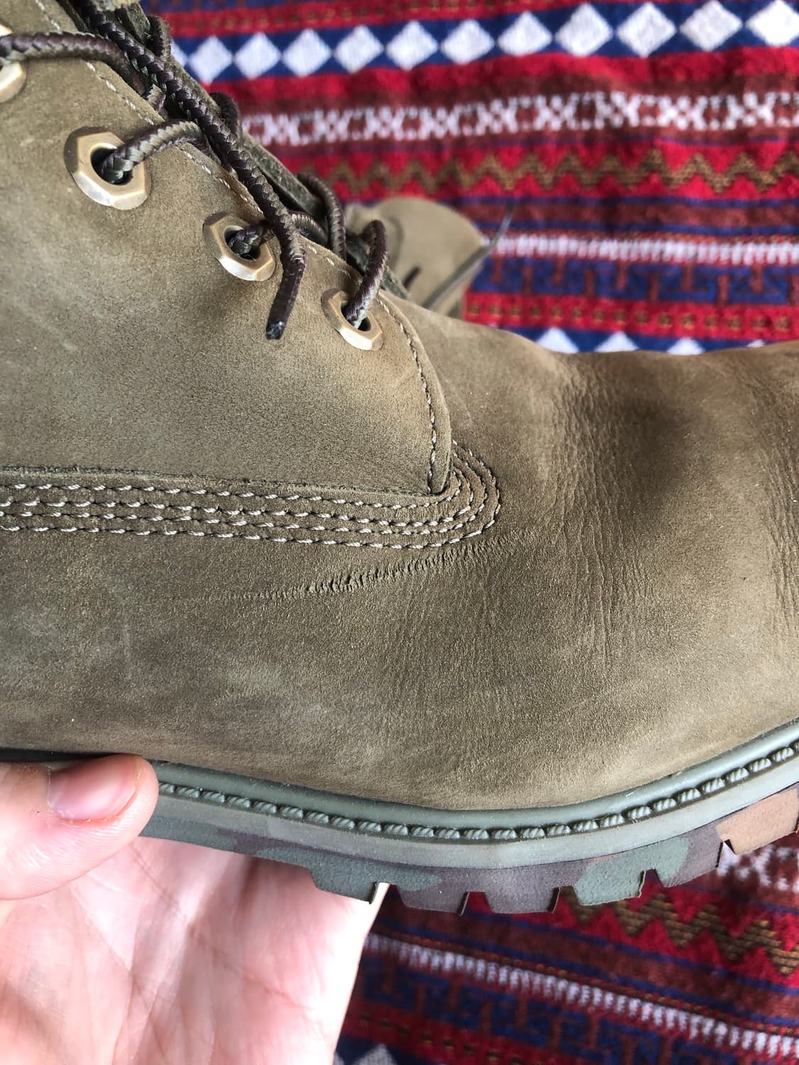 팀버랜드 6인치 올리브 카모 부츠 280 상품이미지10