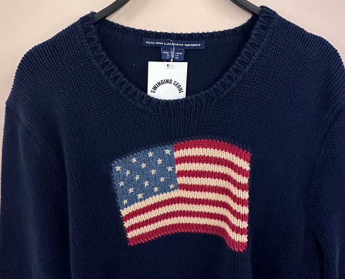 폴로 네이비 성조기 니트  상품이미지4