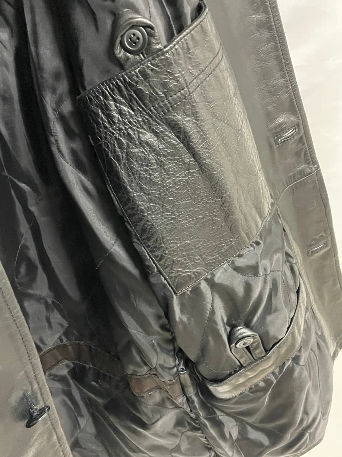 [D.O Archives] 90s 올드갭 레더 카코트 블랙(M) 상품이미지8