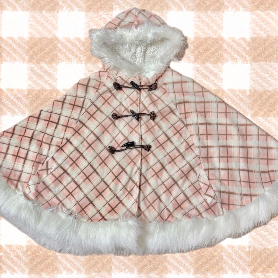 리즈리사 딸기초코 케이프 코트 상품이미지1