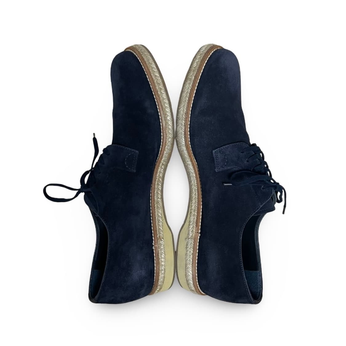 Blue Suede Lace Up Oxfords Shoes 상품이미지3