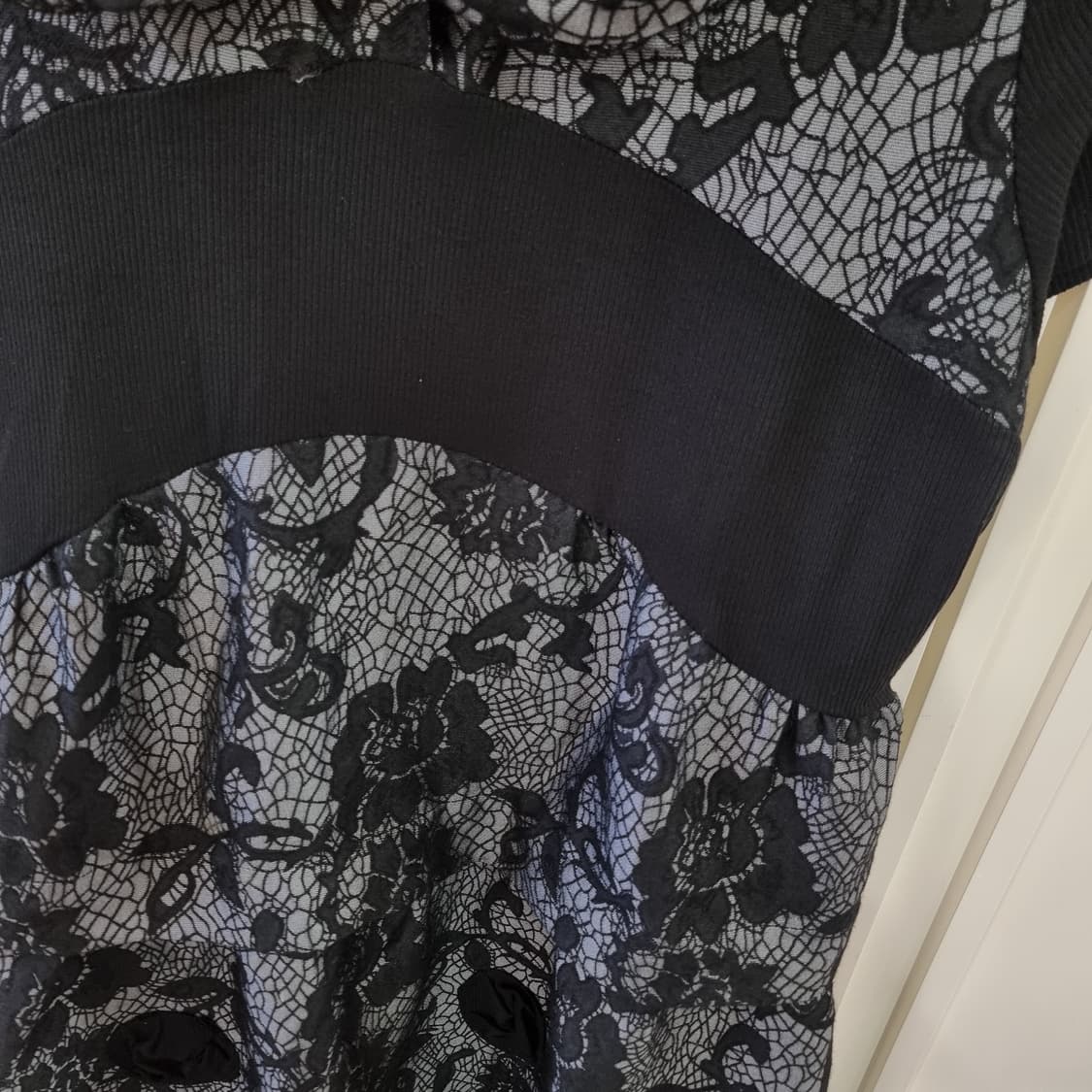 블랙 레이스 벌룬 원피스 상품이미지6