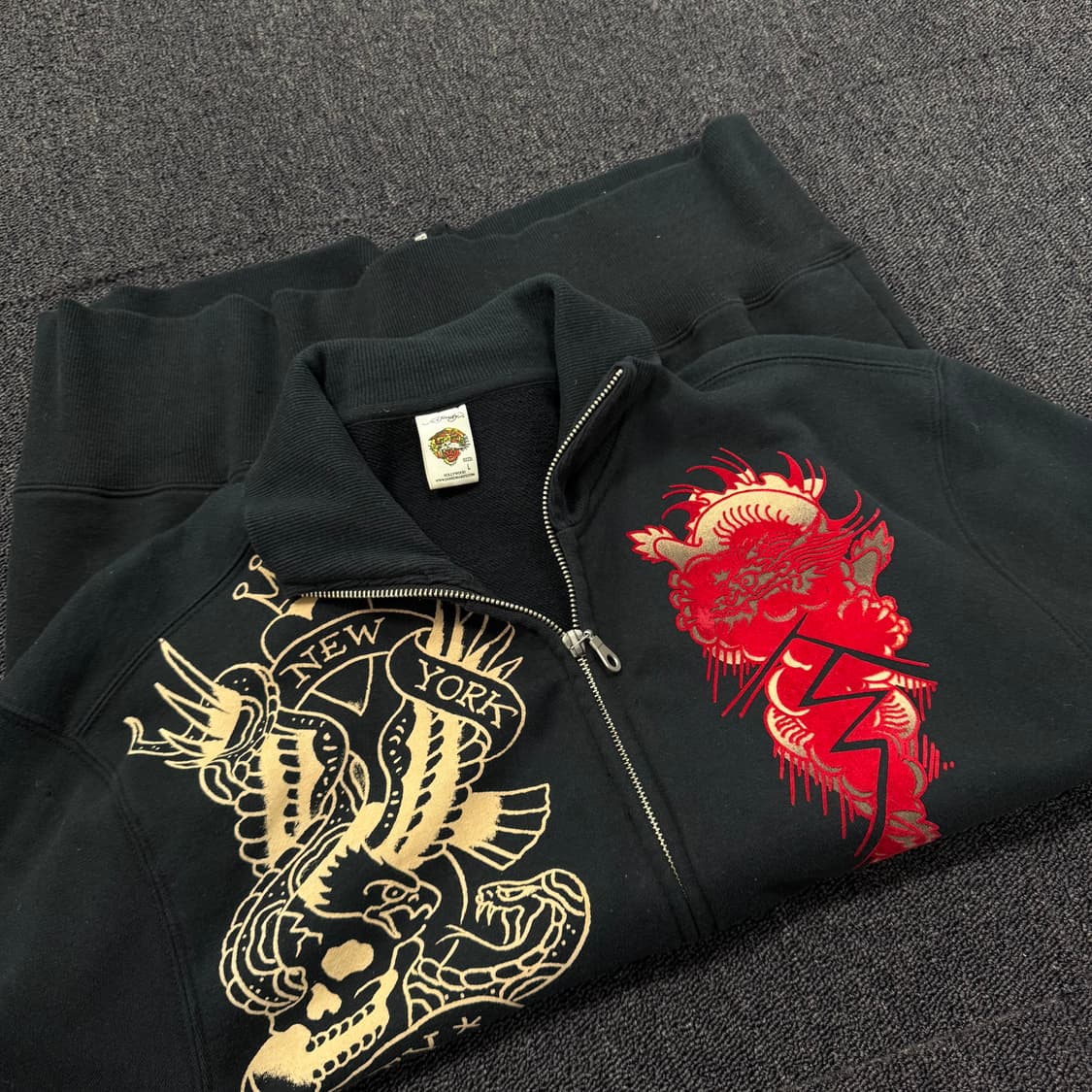 에드하디 타투 스컬 져지 자켓 상품이미지9