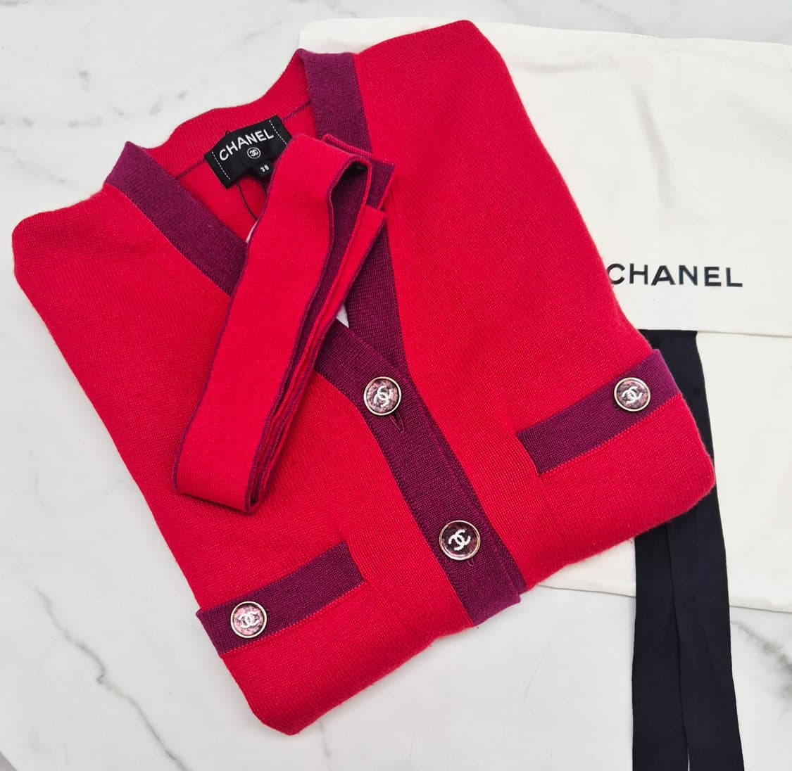 샤넬 벨티드 4포켓 캐시미어 가디건 상품이미지10