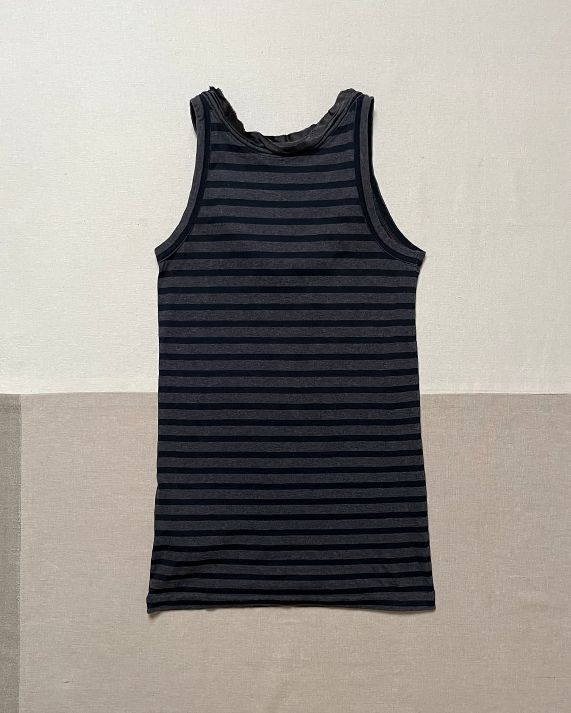 사카이 스트라이프 큐프라넥 슬리브리스 sacai 탱크탑 상품이미지2