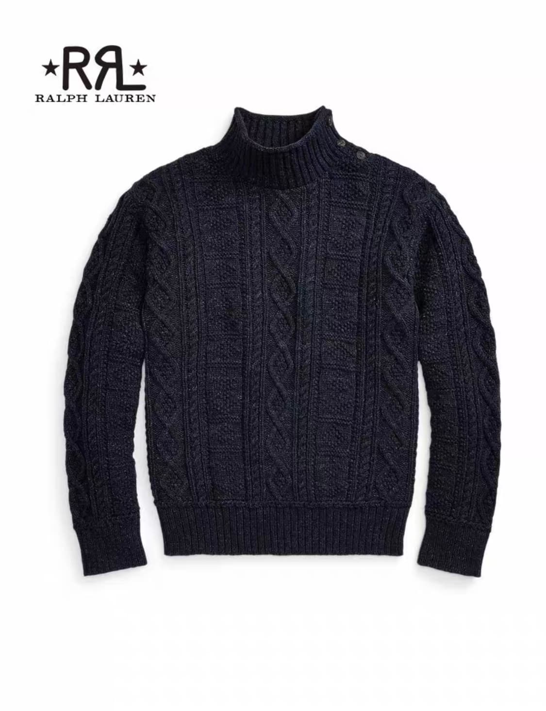 rrl 케이블 니트 모크넥 L 상품이미지1