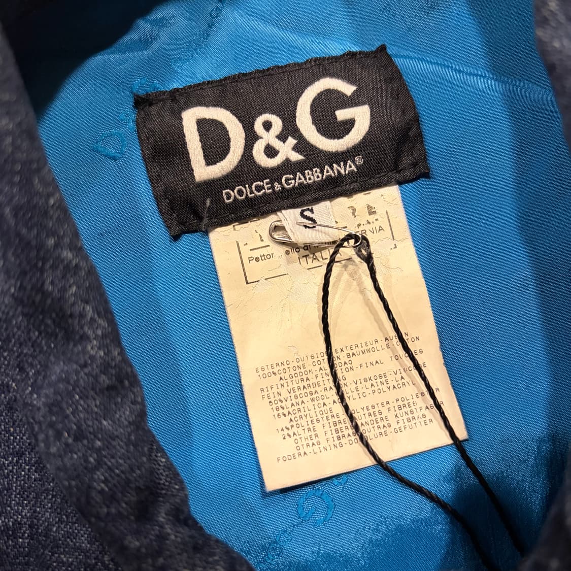 [S] D&G 돌체앤가바나 빈티지 트위드 데님 청자켓 D72 상품이미지4