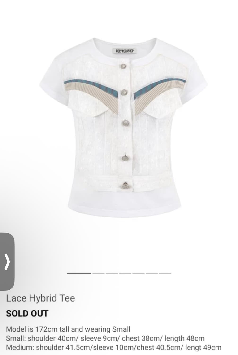 Lace hybrid tee 상품이미지1