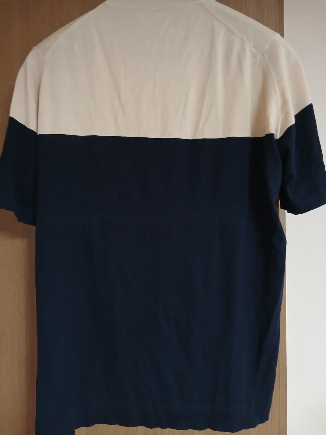 존 스메들리 배색 반팔 여름 니트 티셔츠L 상품이미지4