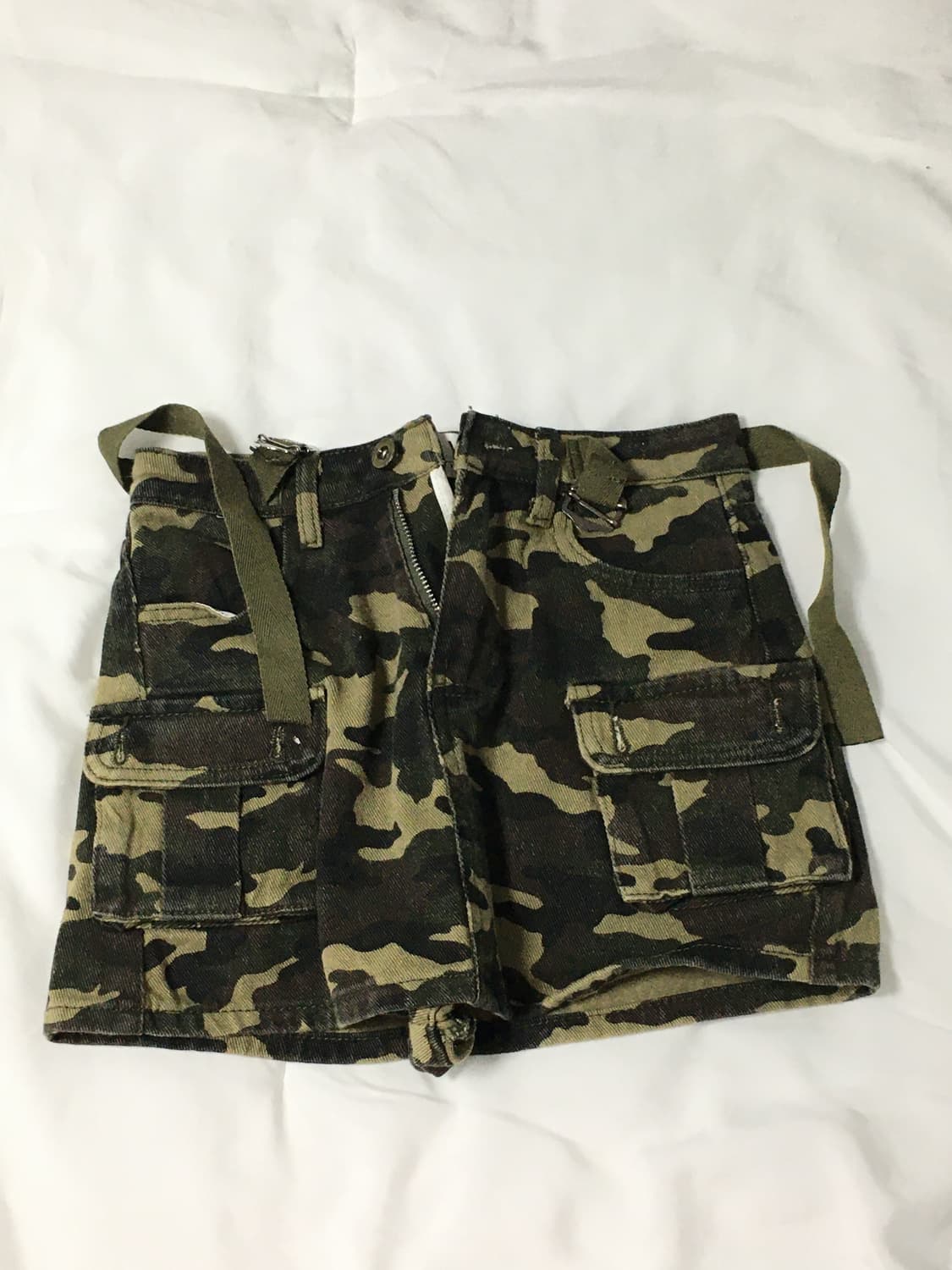 빈티지 밀리터리 패턴 치마 상품이미지1