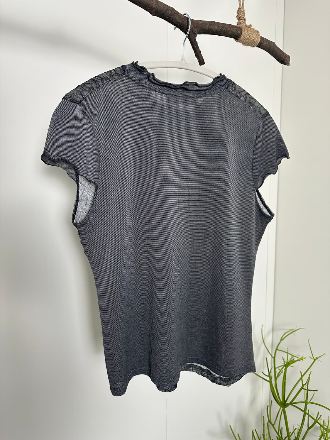 레이스 사선 티셔츠 상품이미지5