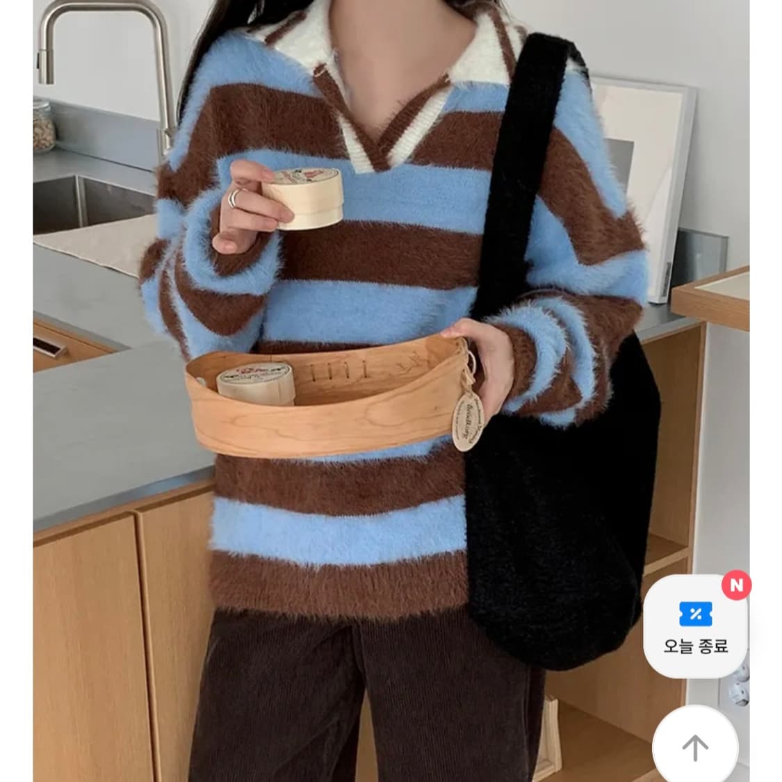 어리틀빗 terrystripe collar knit 테리니트 상품이미지3