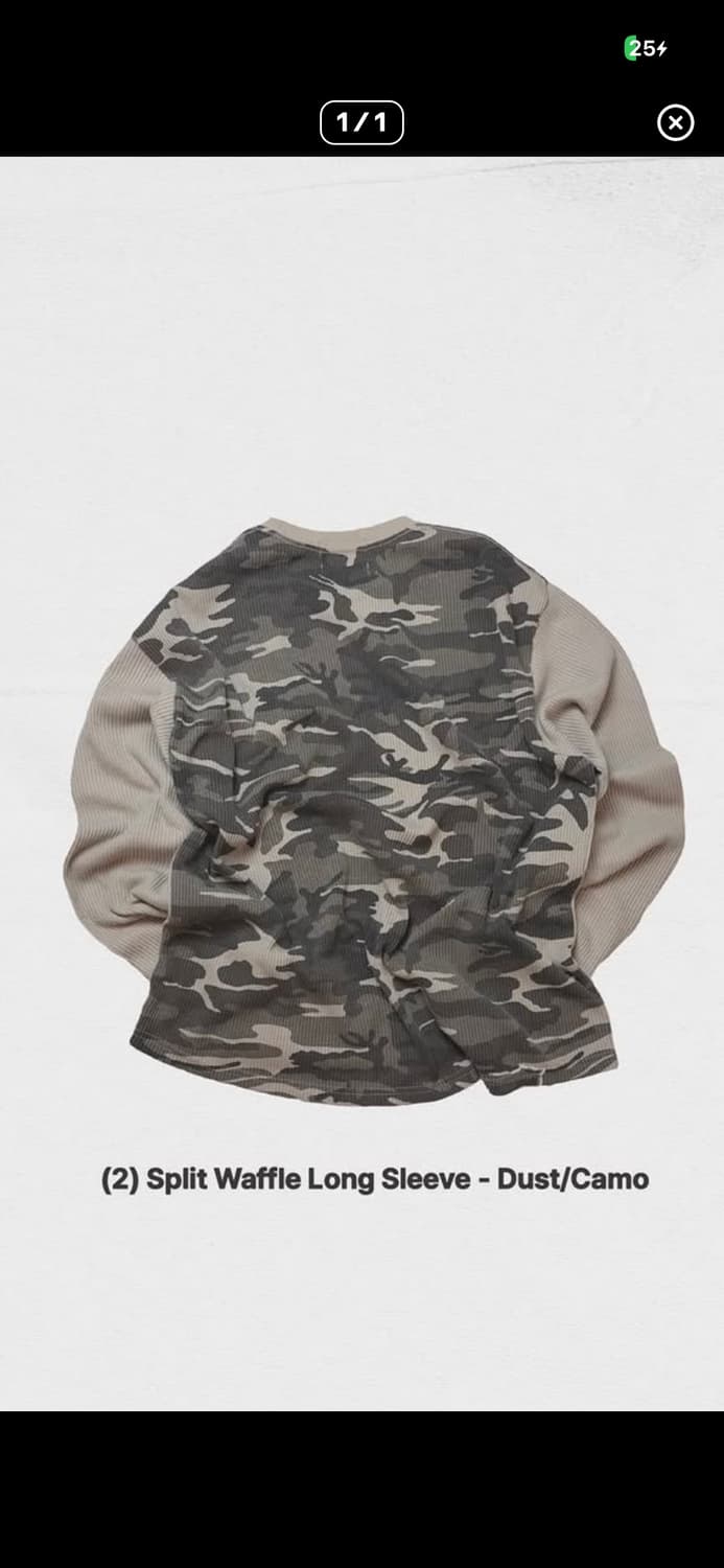 (구매글)아오이로 간샤 와플 카모 롱슬리브 1사이즈 상품이미지1