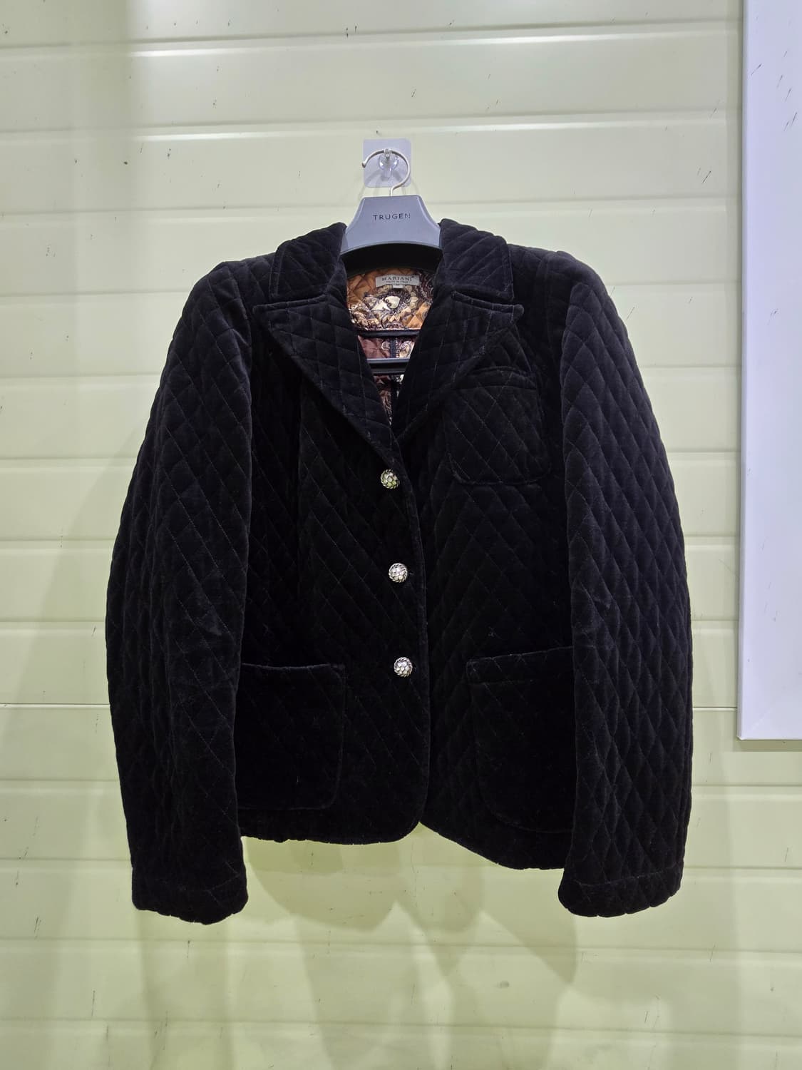 마리아니 블랙 벨벳 퀼팅 자켓 S 상품이미지1