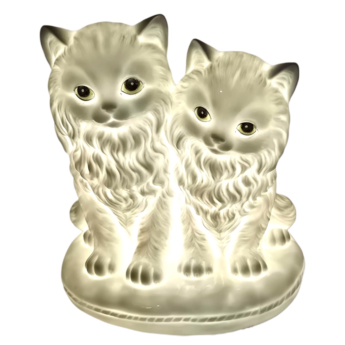 80s 이탈리아 드먼 포셀린 페르시안 고양이 램프 상품이미지2