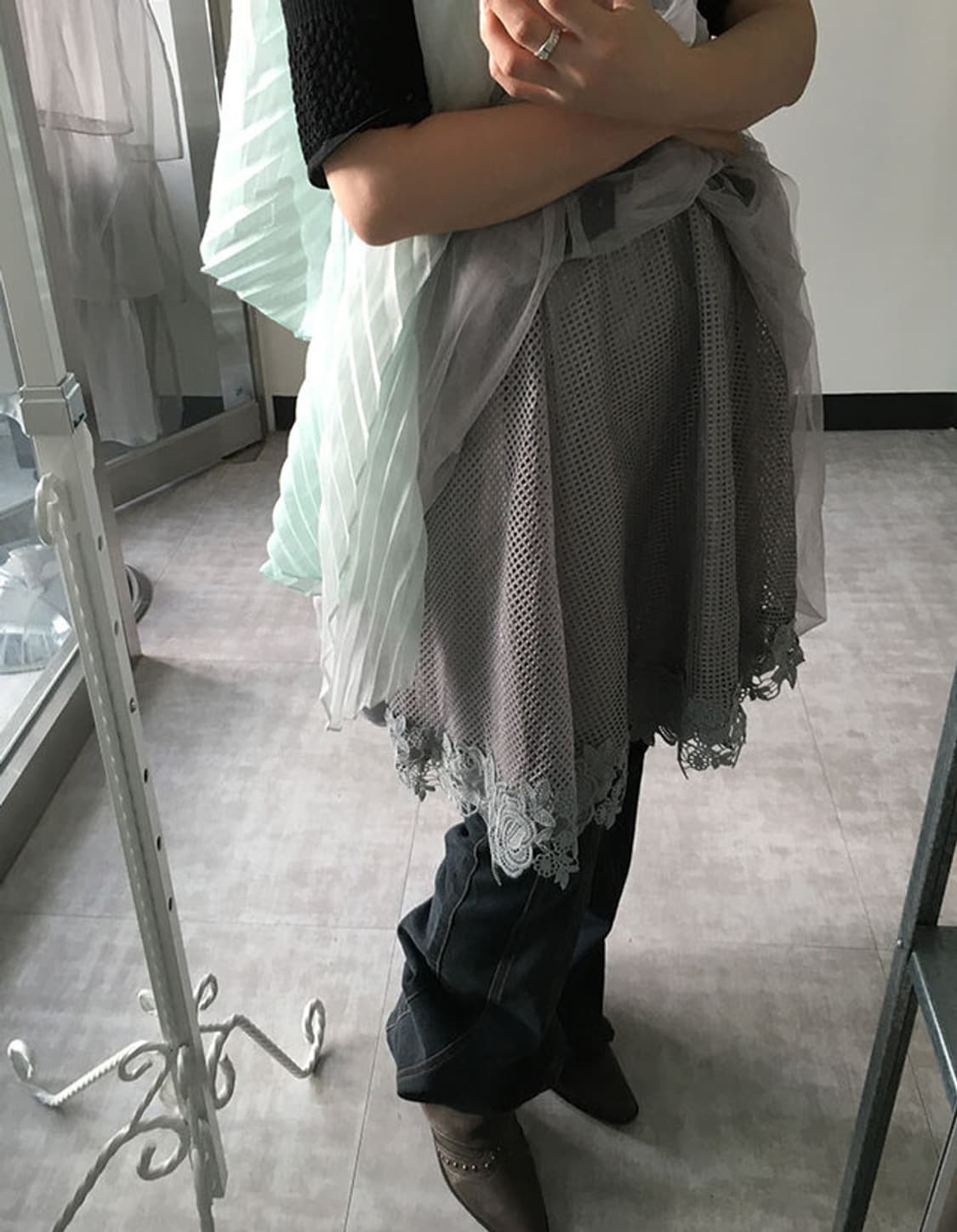 axes femme) lace tulle cami dress 상품이미지3