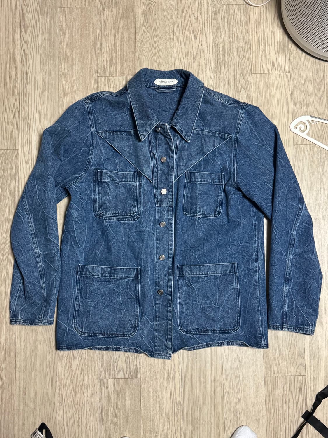 나마체코 블루 칼붐 데님 자켓 상품이미지5