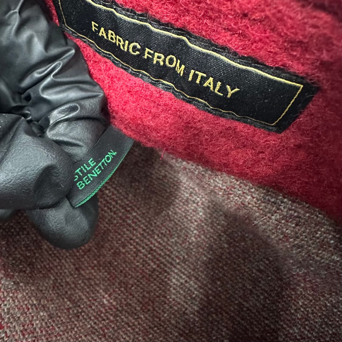 베네통 아가일 울 체크 자켓 상품이미지3