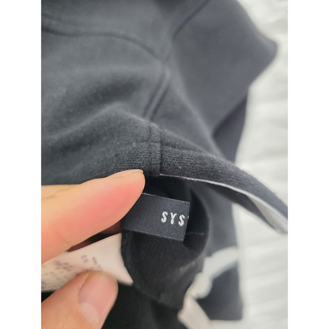 택포) XL 19s 한섬 시스템 검정색 맨투맨  상품이미지2