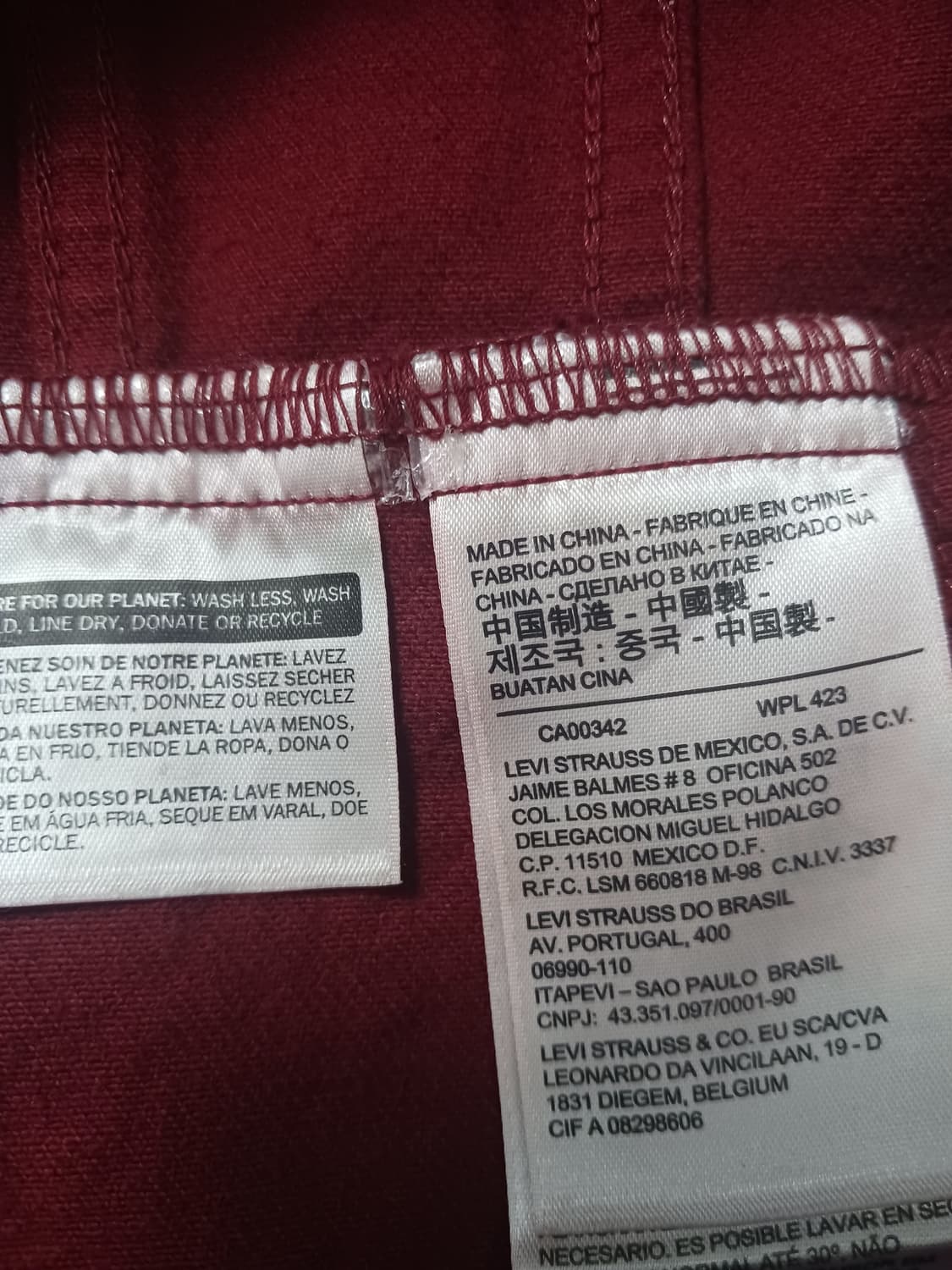 [L] 리바이스 타입3 버건디 마룬 트러커 자켓 상품이미지10