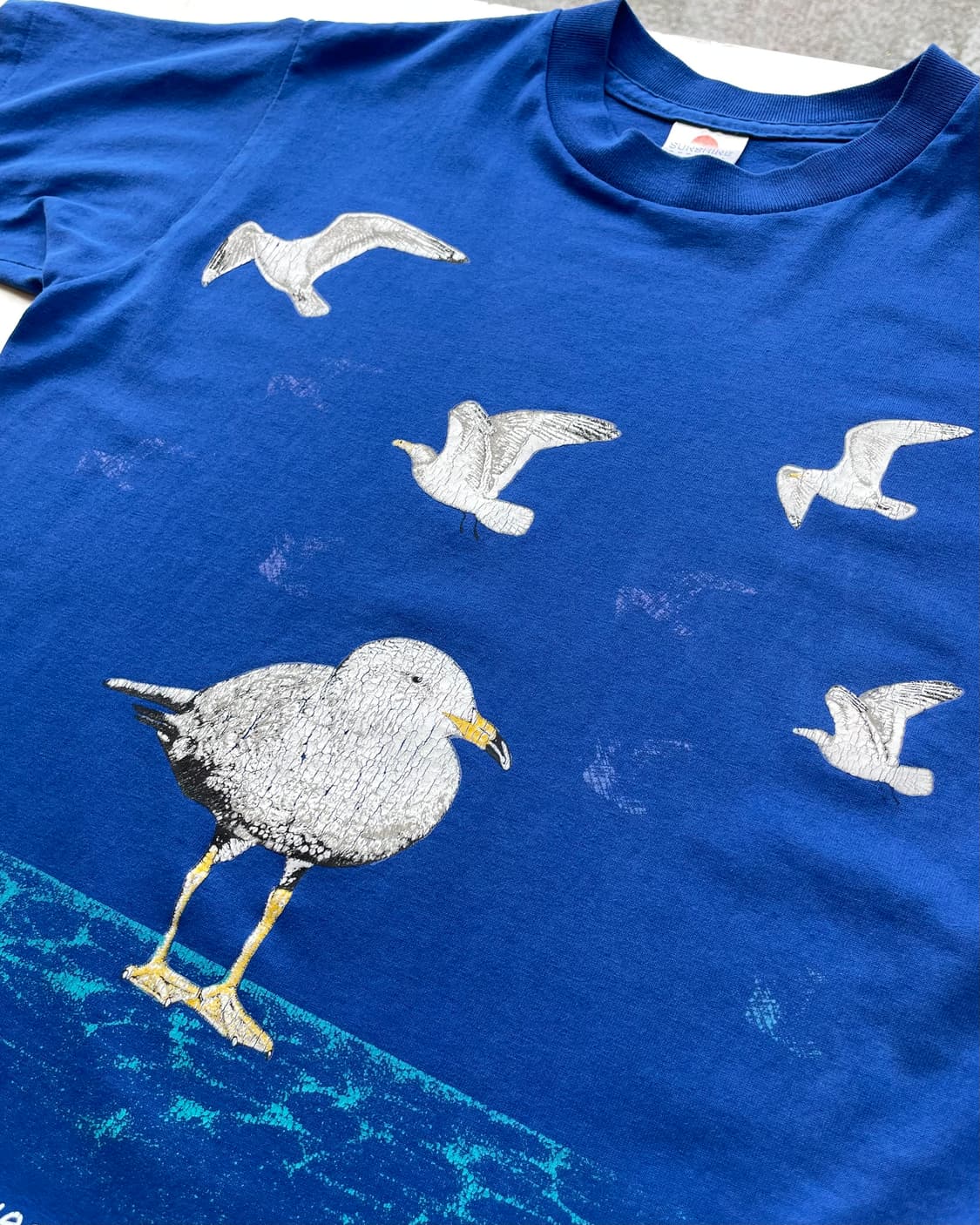 90‘s USA “Galveston Island” 🕊️ T-shirt 상품이미지5