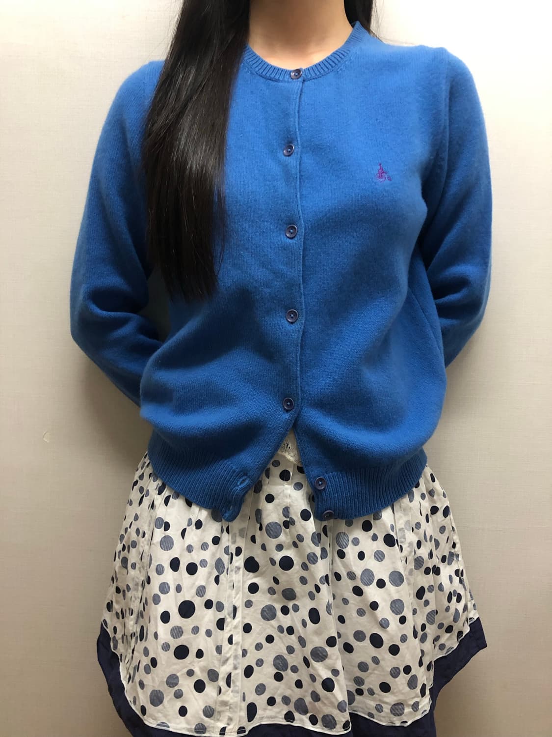빈티지 빈폴 블루 가디건 상품이미지1