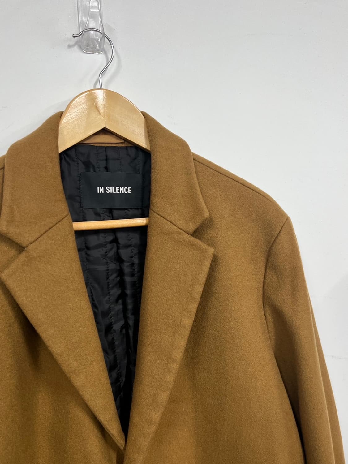 인사일런스 카멜 울 캐시미어 블렌드 남성 롱코트 상품이미지2