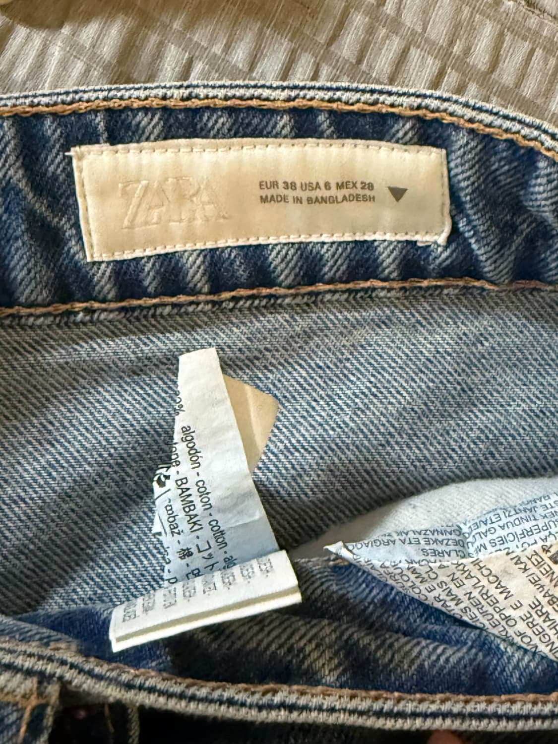 자라 TRF 배기 벌룬 미드라이즈 진 EU38 상품이미지5