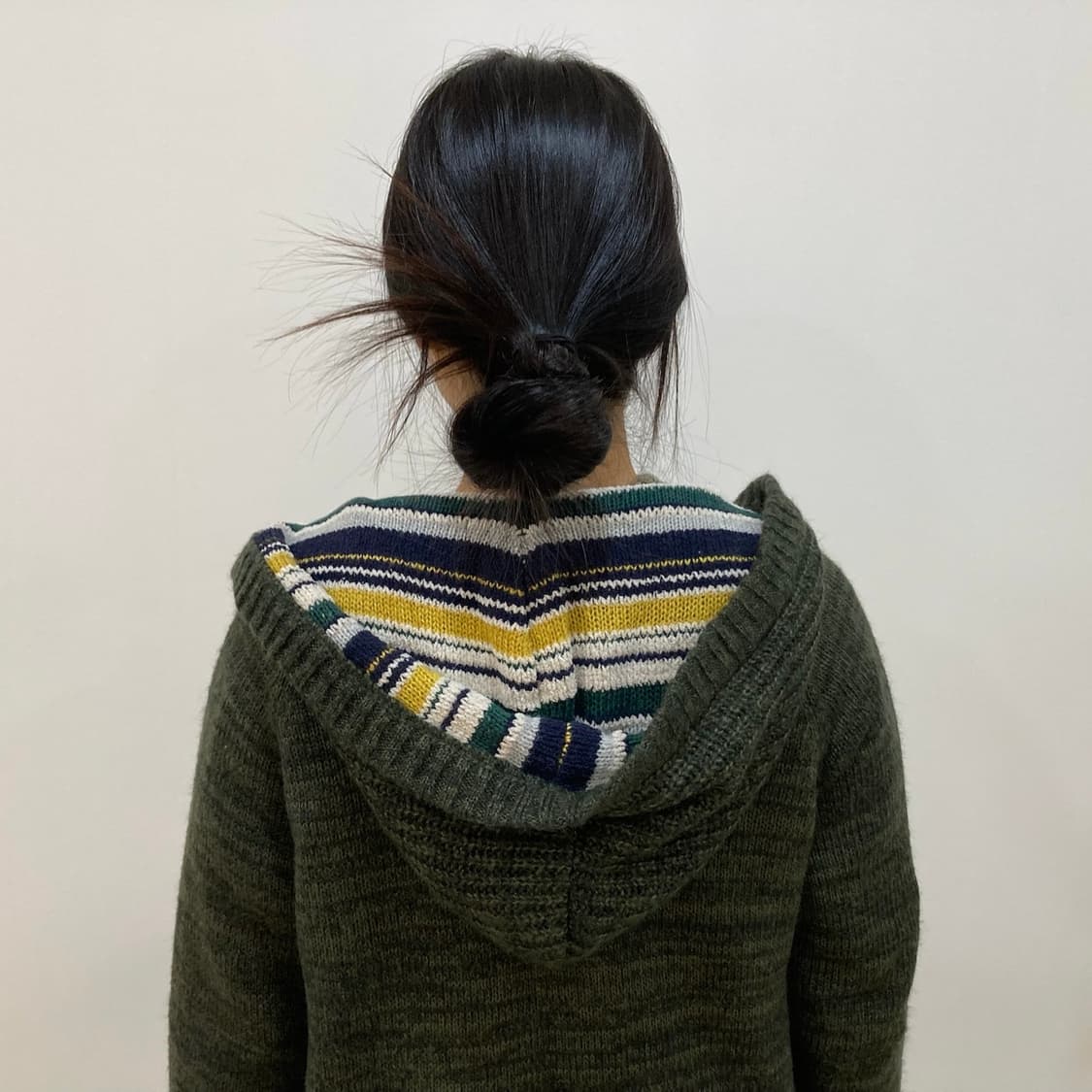 포인트 니트 후드 롱 가디건 상품이미지5