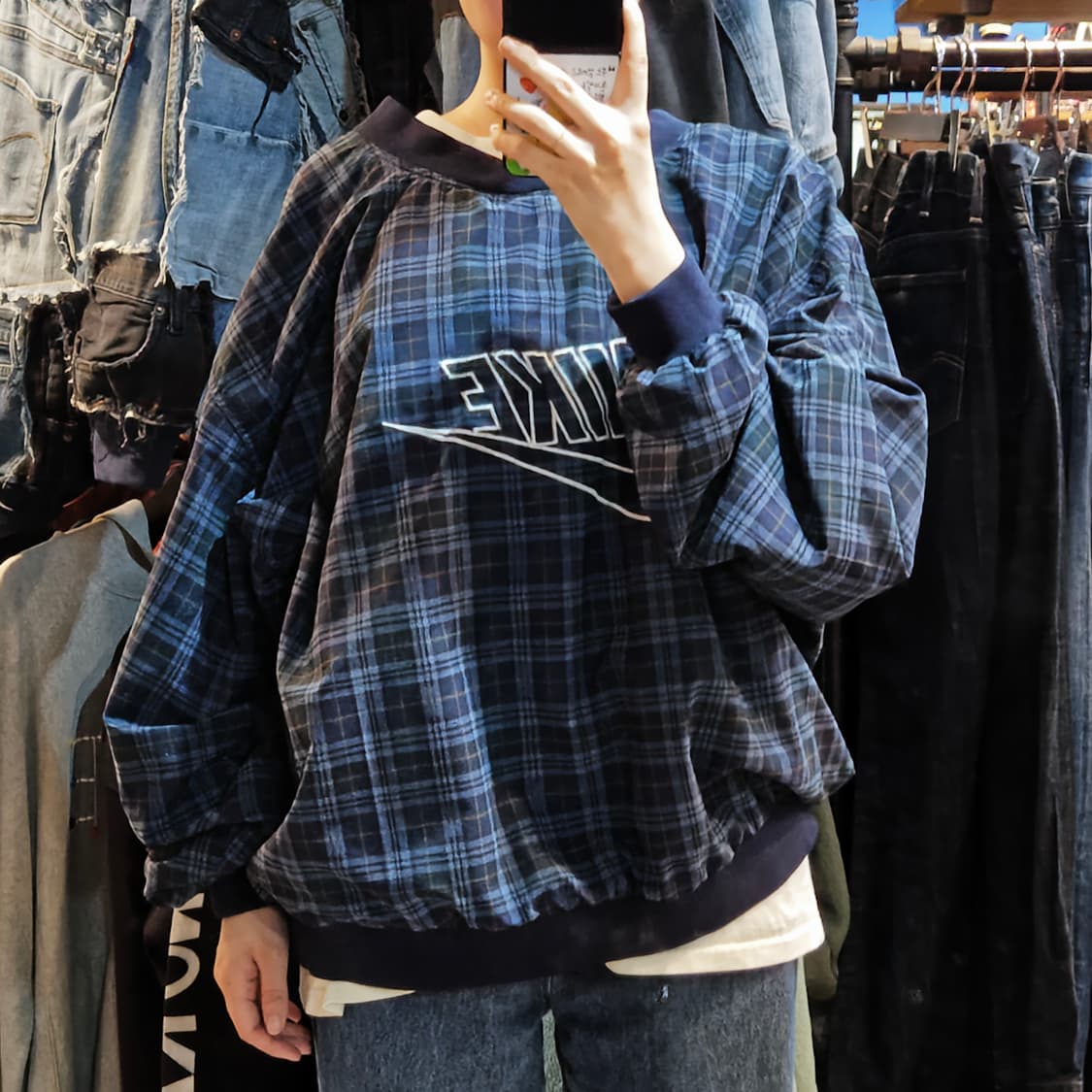 [NO.9] 나이키 빅로고 빈티지 체크 웜업 상품이미지2