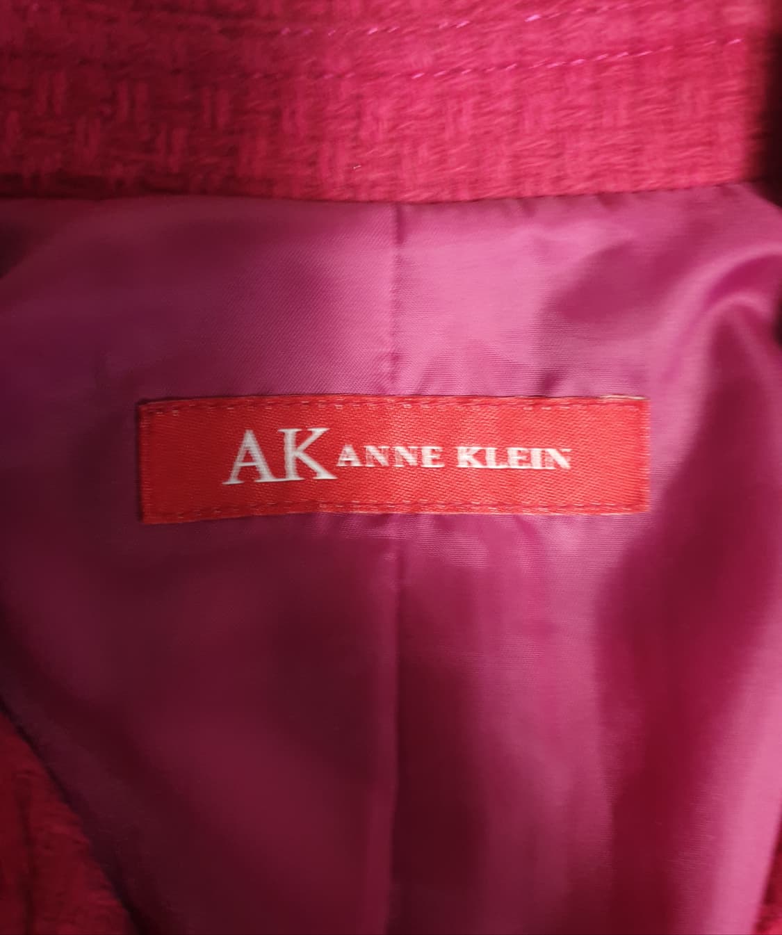 앤클라인 세미크롭 트위드 카라 투버튼 자켓 (S) 상품이미지4