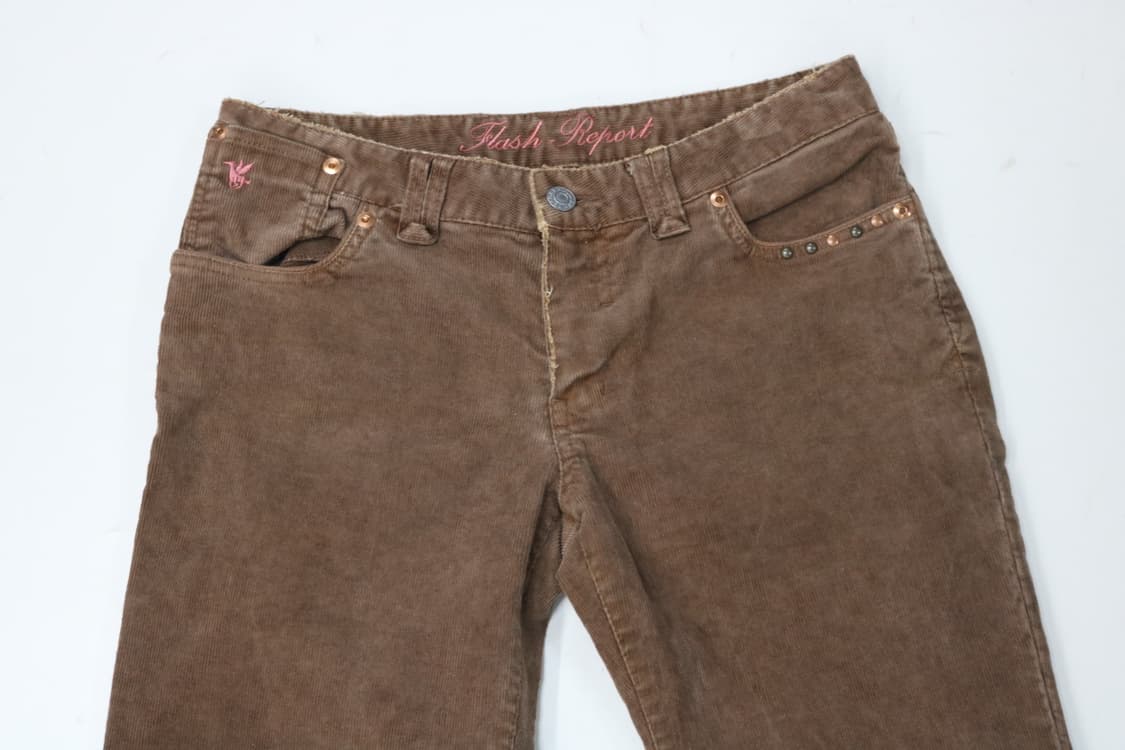 Flash Report 플래시리포트 빈티지 브라운 코듀로이 부츠컷 팬츠 상품이미지3