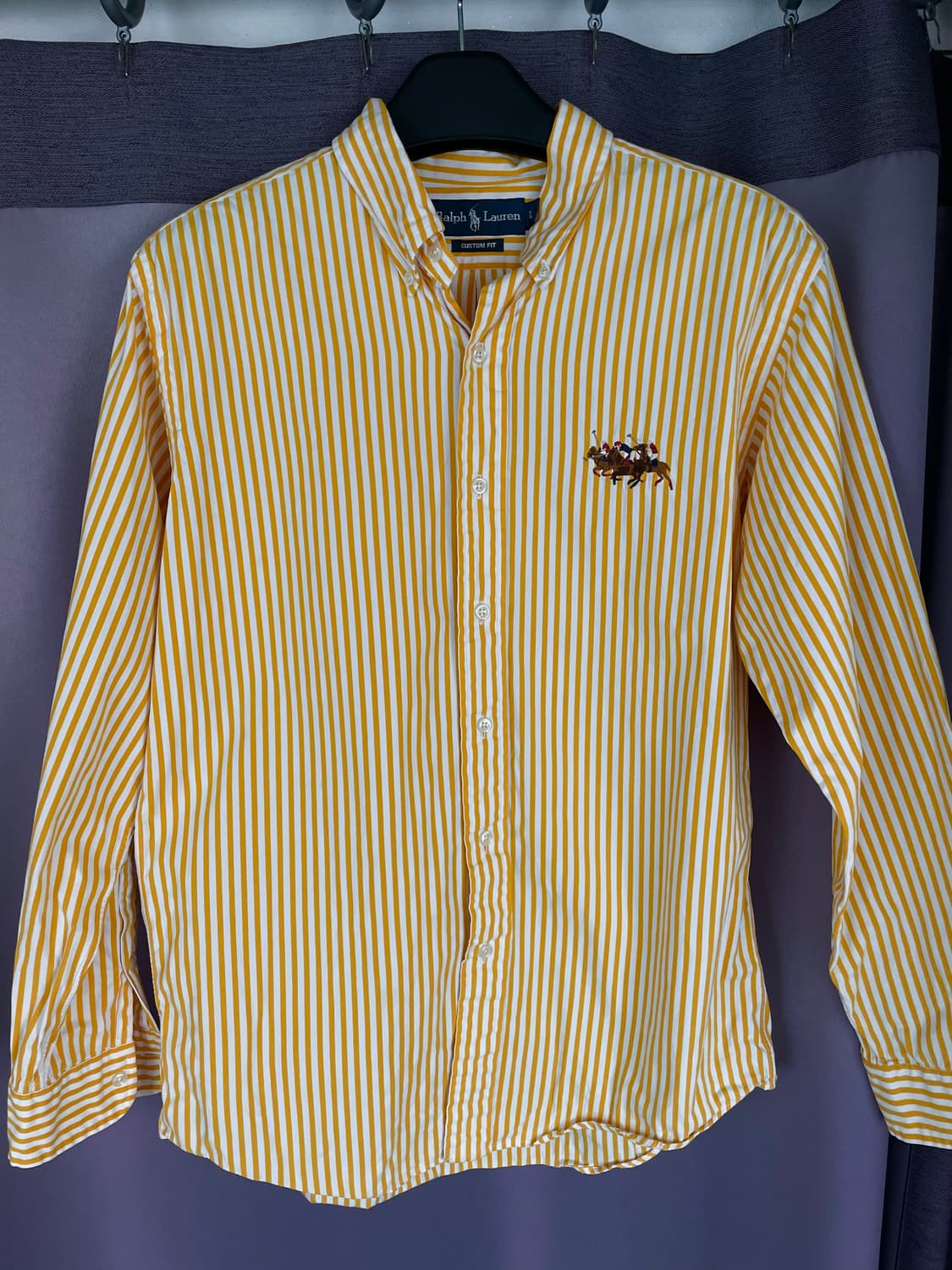 [L] 폴로 트리플포니 옐로 스트라이프 셔츠 상품이미지1