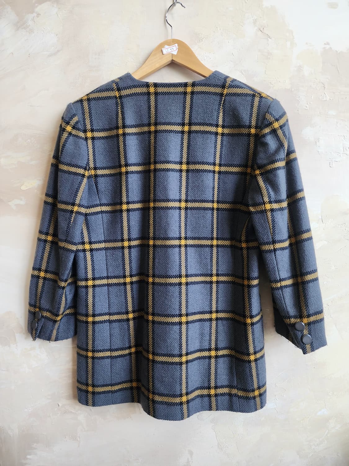 일본빈티지 체크 울 자켓 상품이미지4