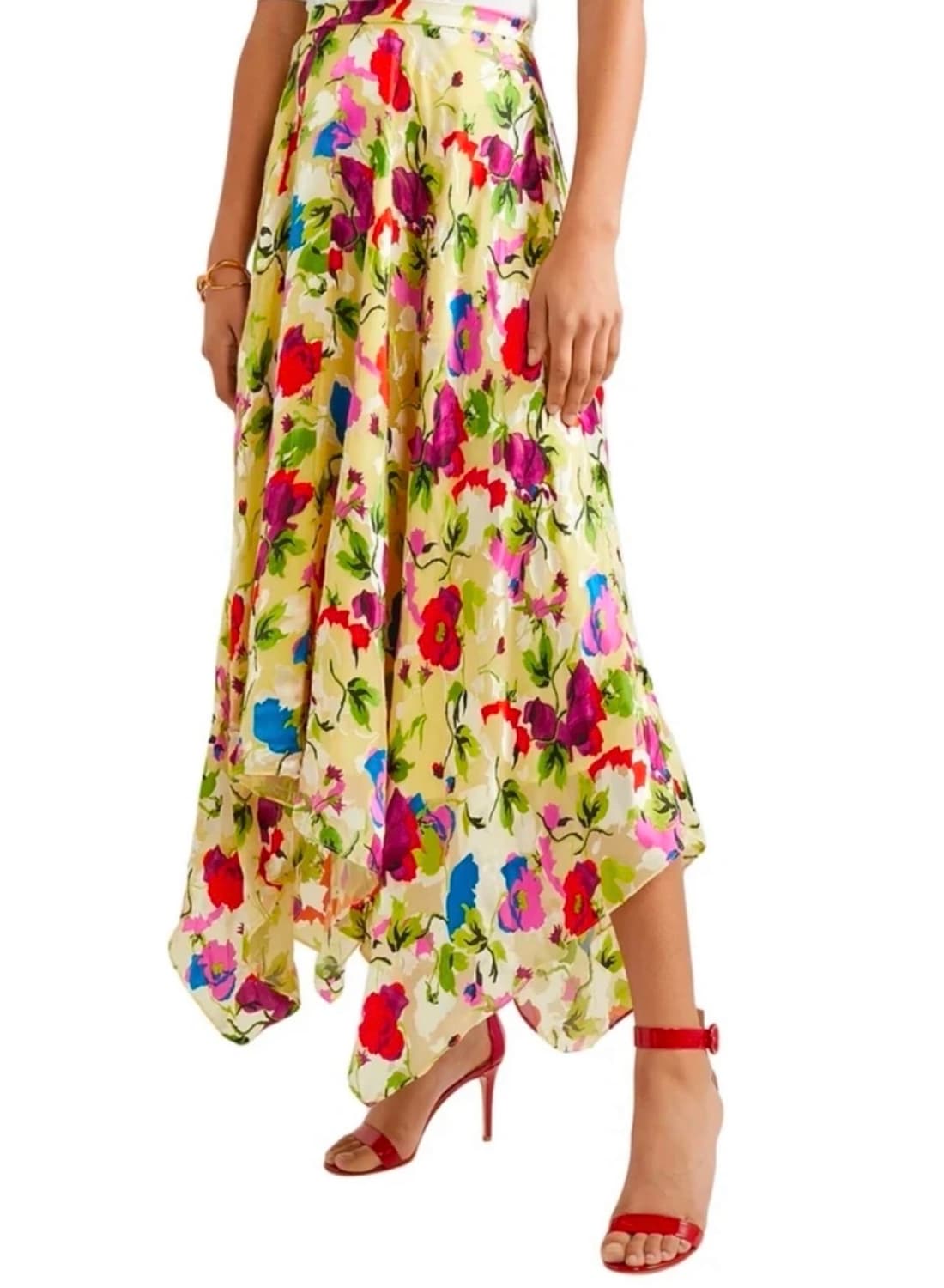 SALONI 살로니 프레야 사틴 데보레 플로럴 스커트 상품이미지2