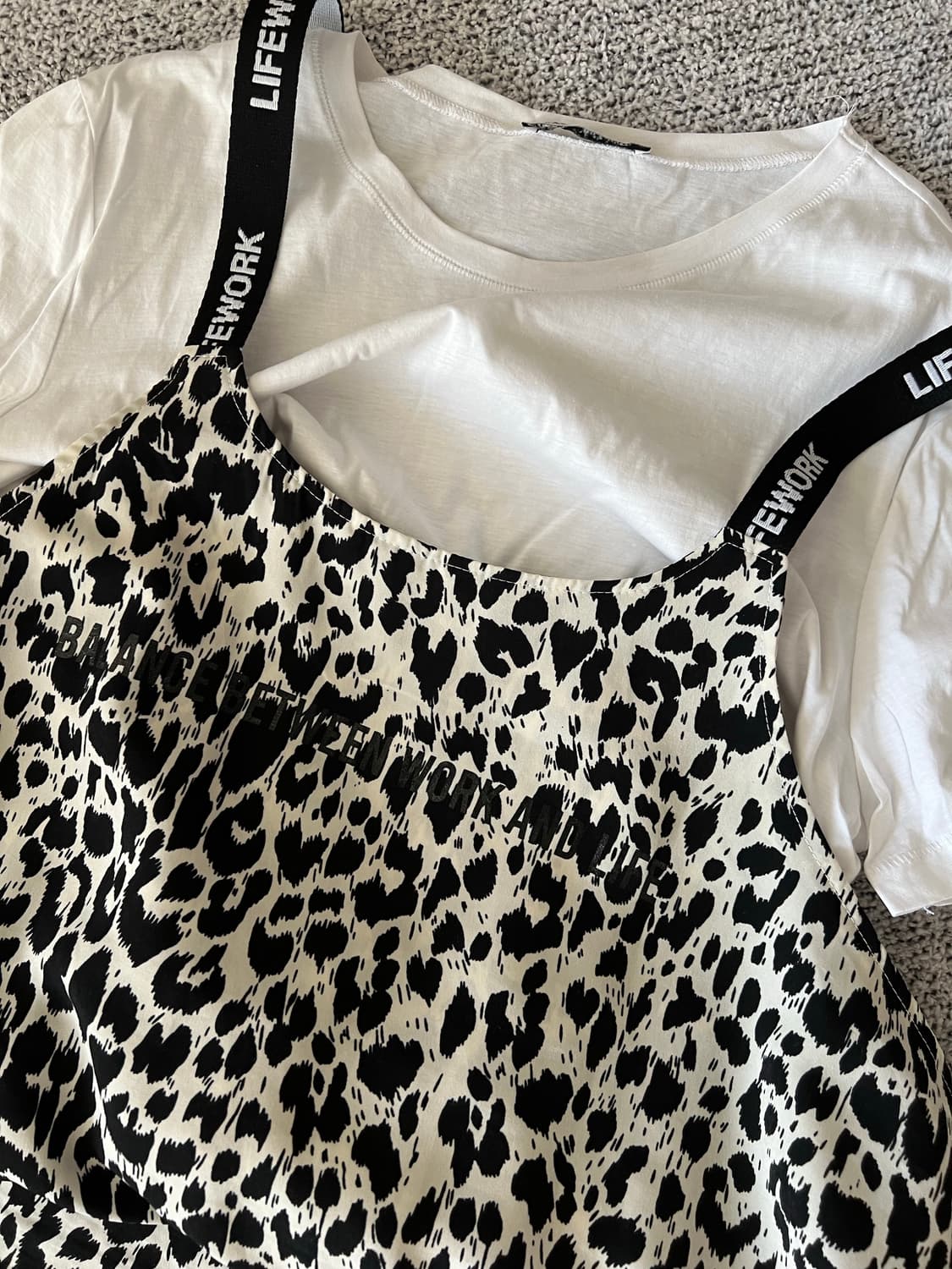 라이프워크 레오파드 패턴 뷔스티에 원피스 상품이미지2