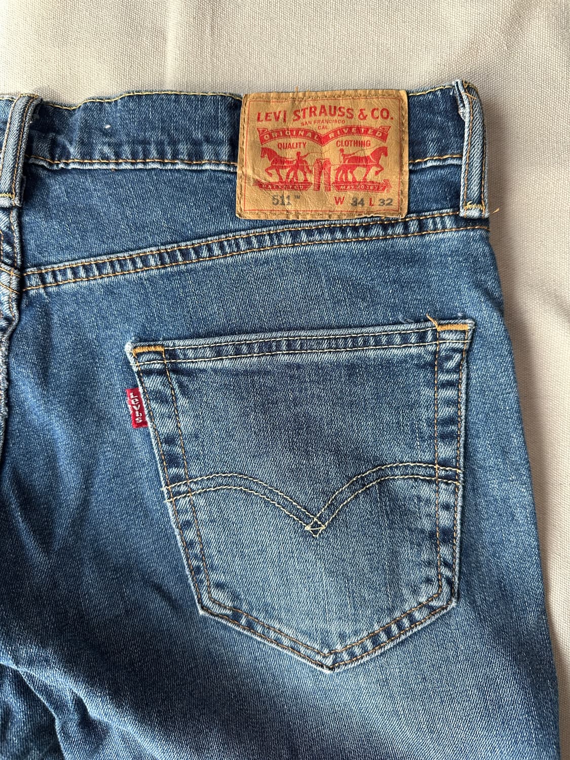 리바이스 511 데님팬츠 34 중청 상품이미지6