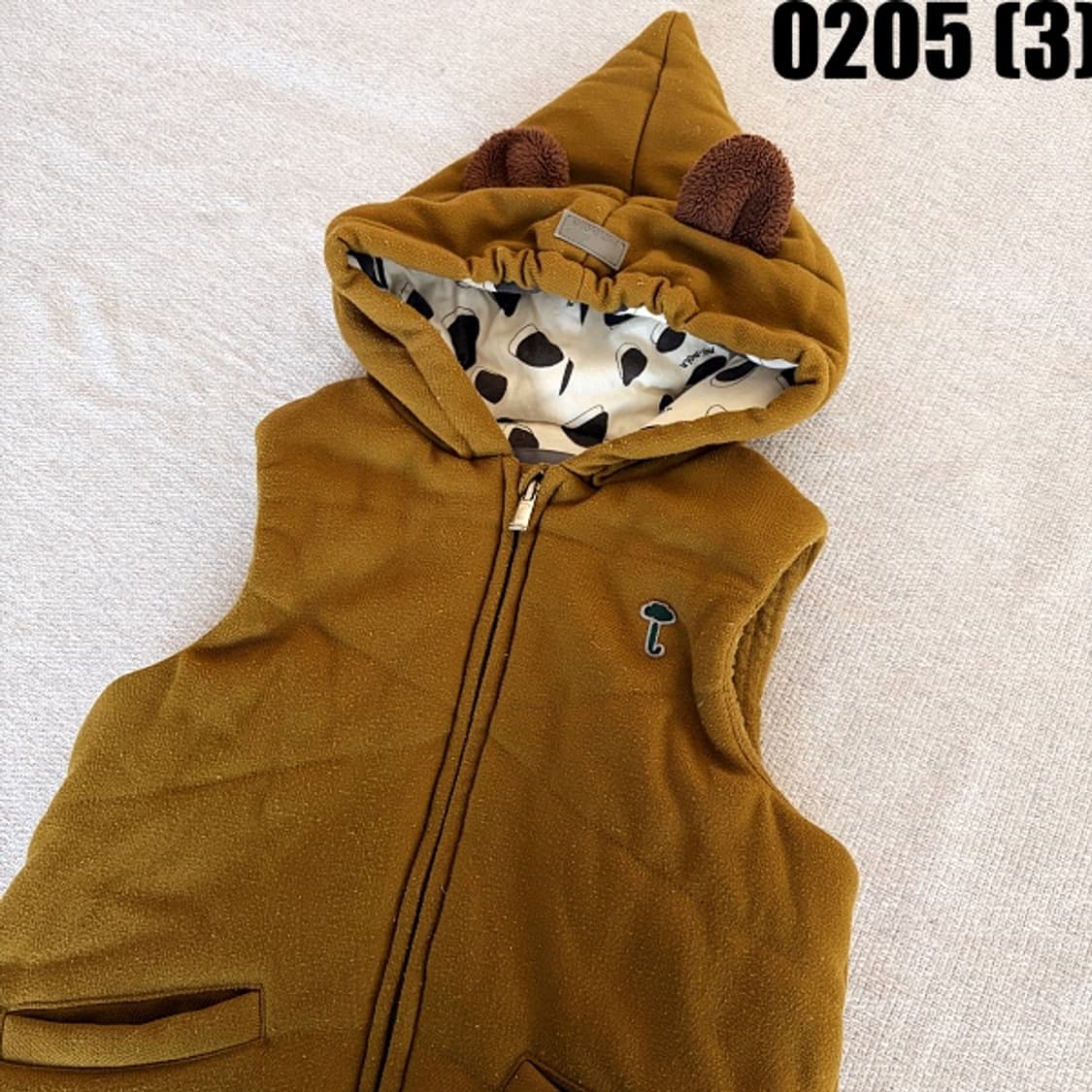 [120] 모이몰른 키즈 곰돌이 후드 도톰 조끼 베스트 0205(3) 상품이미지2