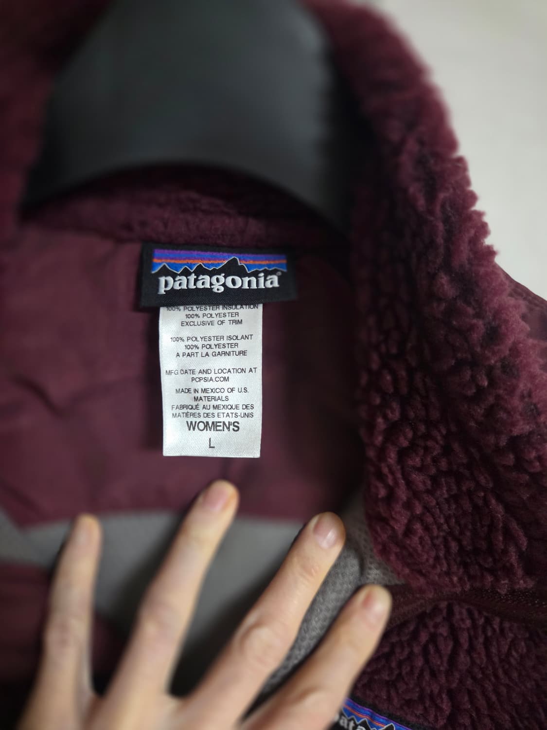 파타고니아 레트로 플리스 자켓 버건디 상품이미지3