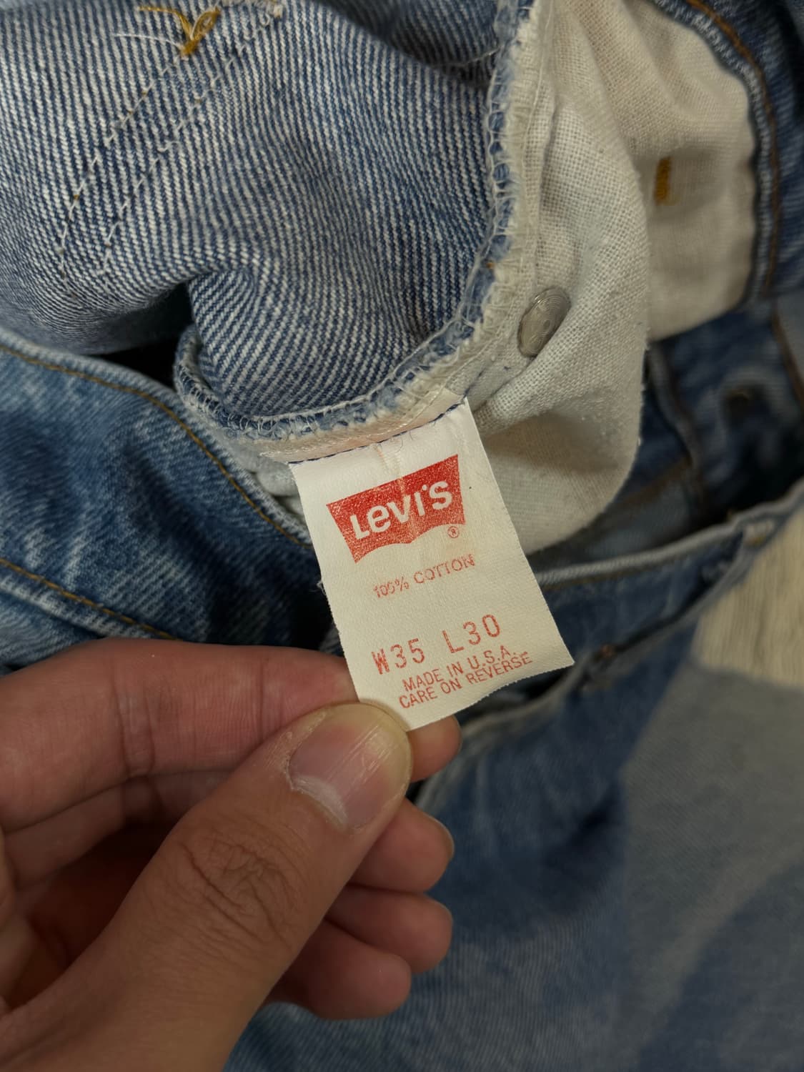 90's USA Made 빈티지 리바이스 517 오렌지탭 부츠컷 데님 상품이미지9