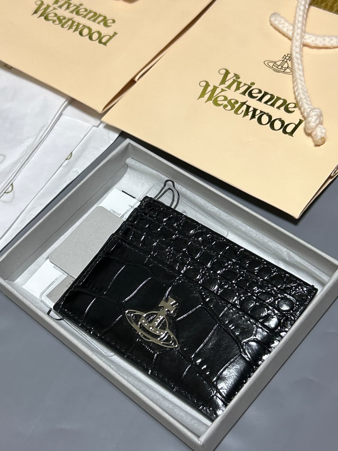 비비안 웨스트우드 크로커다일 카드 지갑(박스/보증서O, 실사용X) 상품이미지3